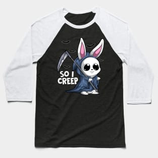 Grim Reaper Rabbit - Kawaii Pastel Goth Baseball T-Shirt